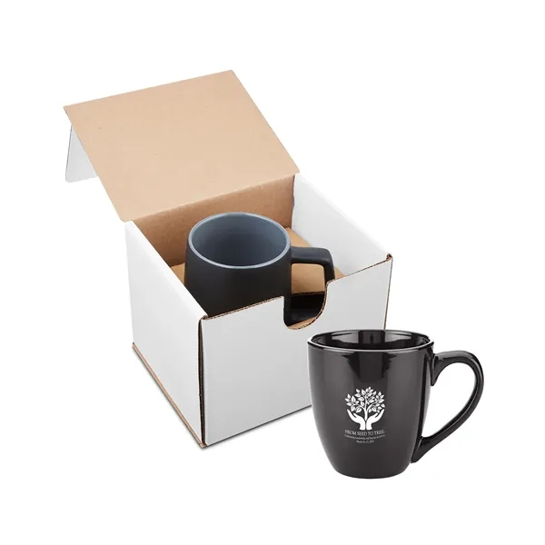 15oz Bistro Style Ceramic Mug Gift Set