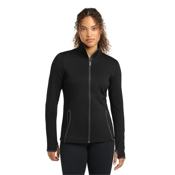 Sport-Tek Women's Sport-Wick Stretch Contrast Full-Zip Ja...