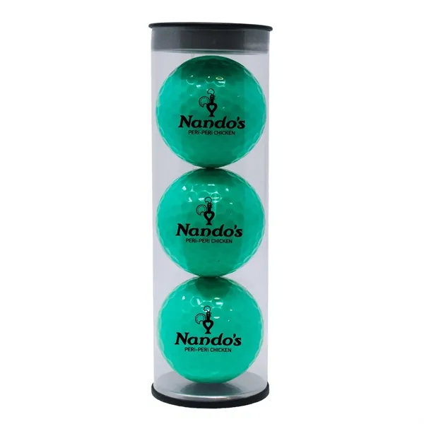 3 Colored Golf Balls Tube