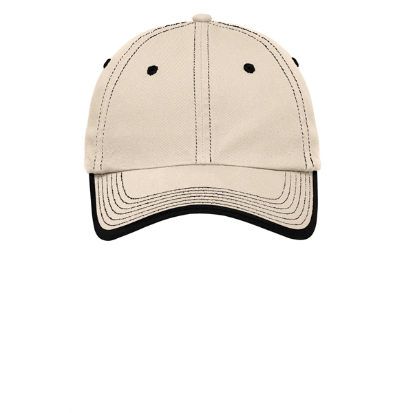 Port Authority Vintage Washed Contrast Stitch Cap.