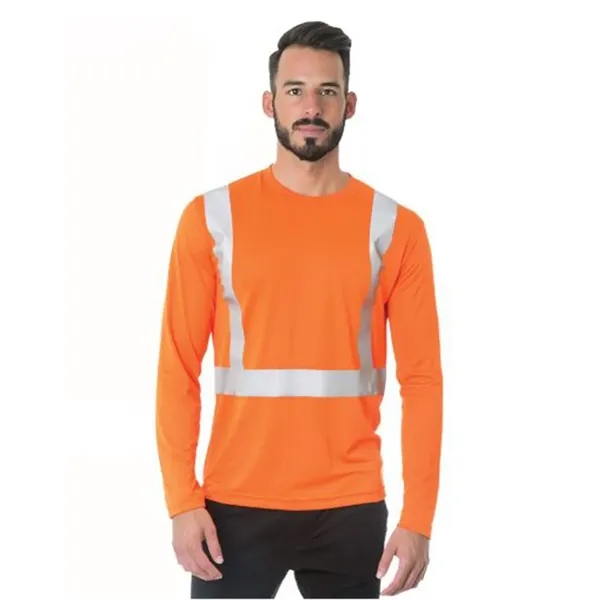 Bayside Men's USA-Made Hi-Visibility Long Sleeve Performa...