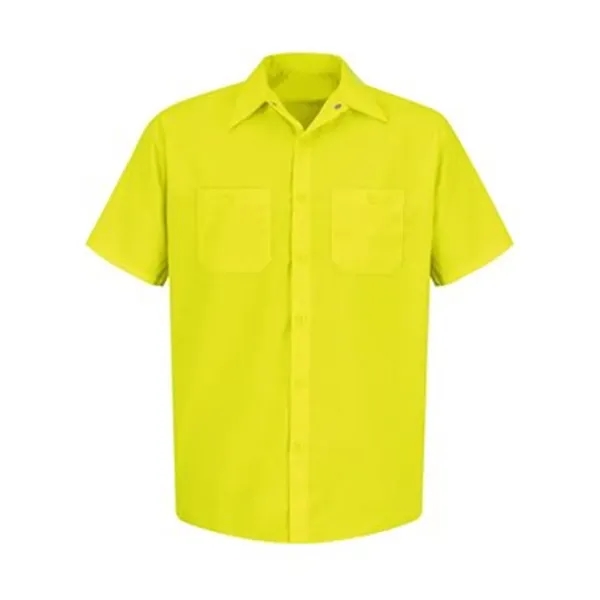 Red Kap Men's Tall Enhanced Visibility Short Sleeve Work ...