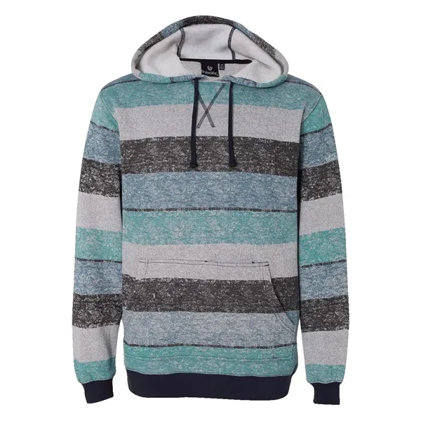 Burnside Men's Printed Stripes Fleece Sweatshirt