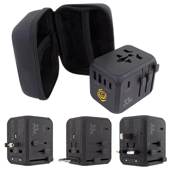 33W Universal Travel Adapter With Type-C