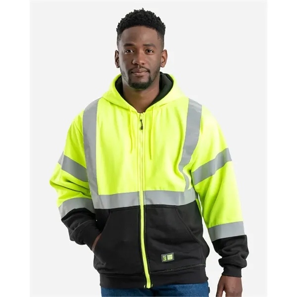 Berne Apparel Men's Hi-Vis Class 3 Color Block Full-Zip H...