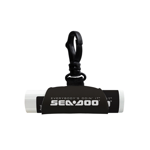 Neoprene Lip Balm Sleeve Pocket with SPF 15 Lip Balm