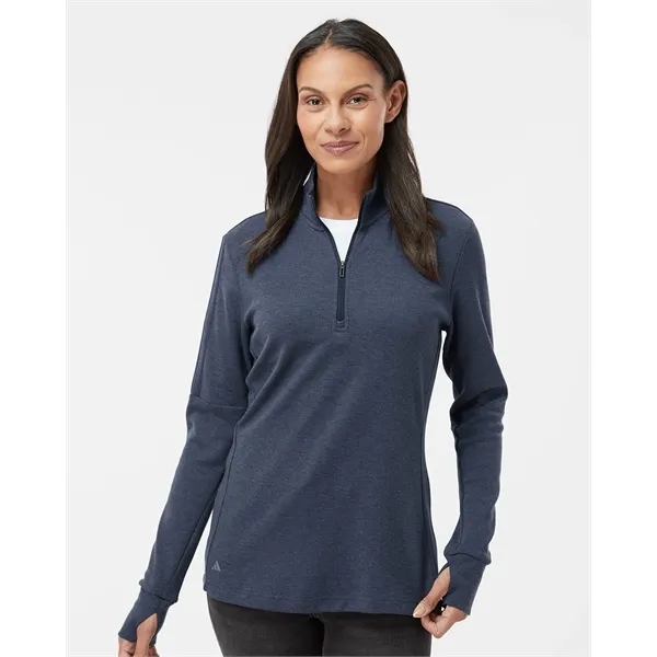 Adidas Women's 3-Stripes Quarter-Zip Sweater Pullover