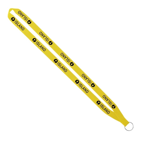 Import Rush 5/8" Polyester Lanyard with Sewn Silver Ring