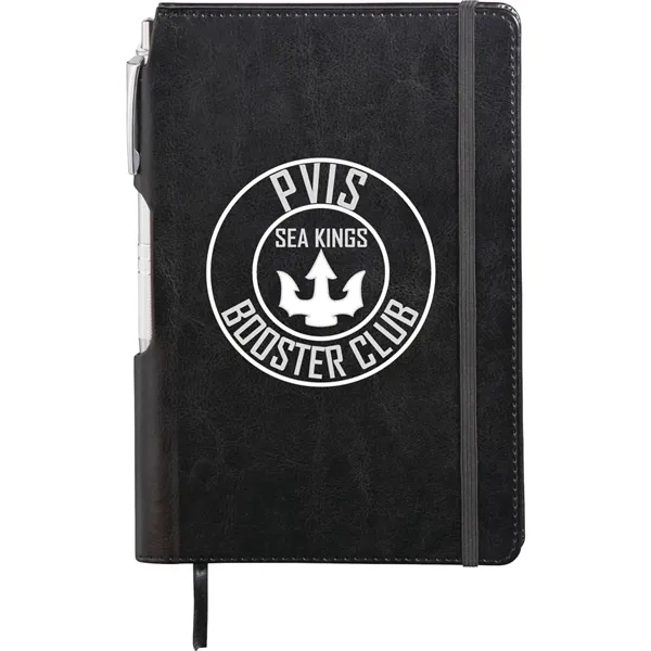 FSC® Mix 6" x 8.5" Viola Bound Notebook with Pen