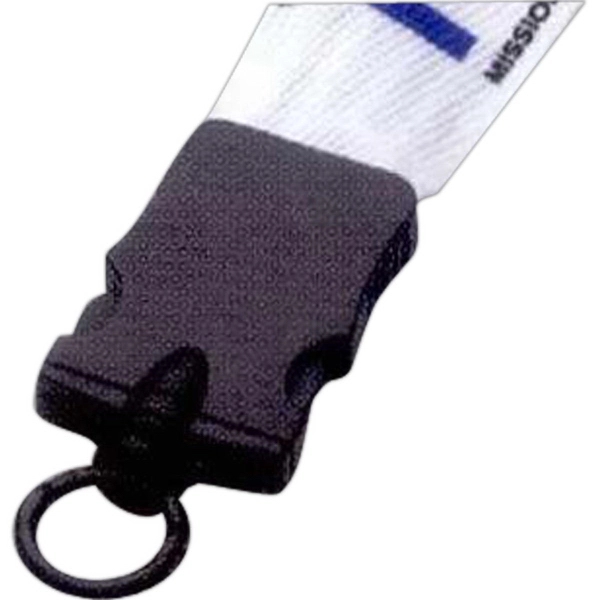1" Dye-Sublimated Lanyard w/ Plastic Snap-Buckle & O-Ring