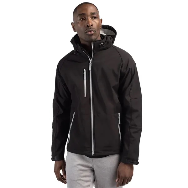 Clique Serac Stretch Softshell Hooded Full Zip Mens Jacket