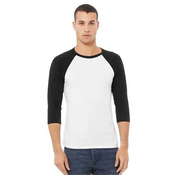 BELLA + CANVAS Unisex Three-Quarter Sleeve Baseball Tee