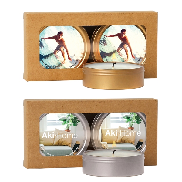 Scented Candle 2-Pack in Kraft Window Box
