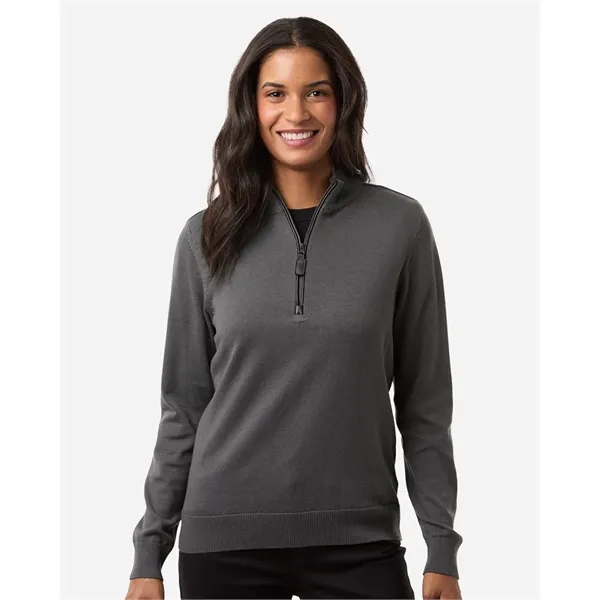 Devon & Jones Women's New Classics Quarter-Zip Sweater