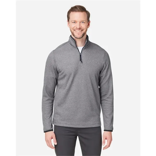 CORE365 Men's Venture Heathered Stripe Quarter-Zip Pullover