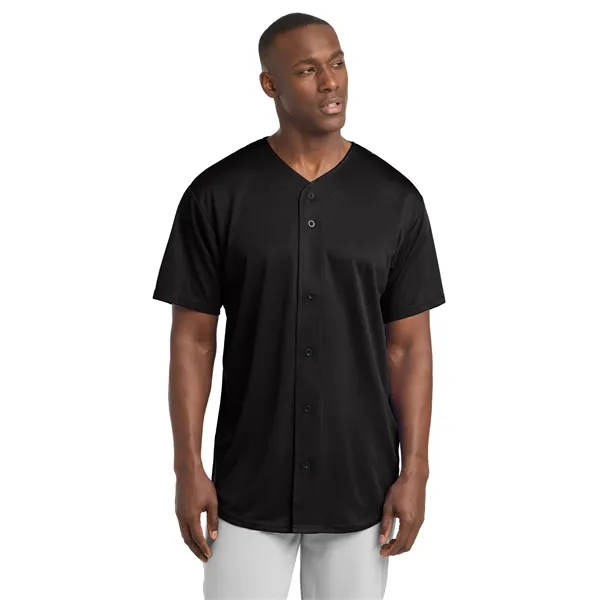 Sport-Tek PosiCharge Tough Mesh Full-Button Jersey.