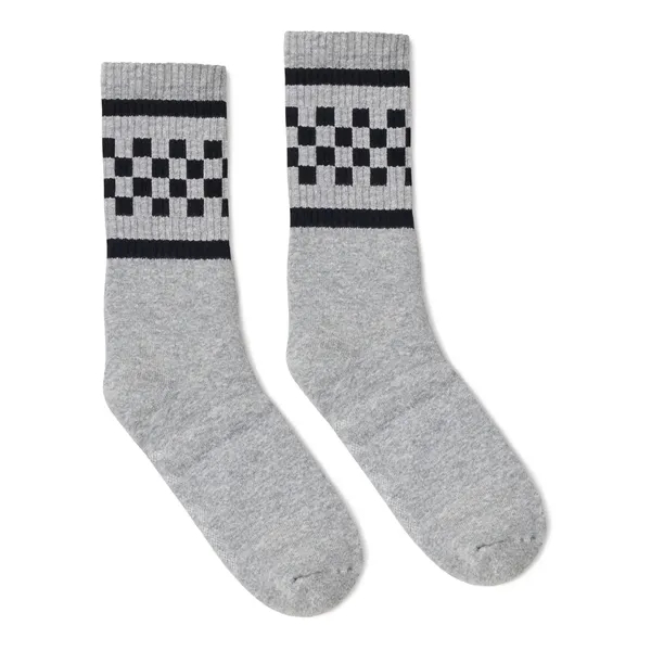 SOCCO USA-Made Checkered Crew Socks