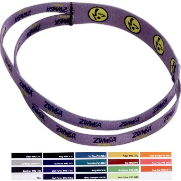 1" Duel Part Stretchy Elastic Dye-Sublimated Headband