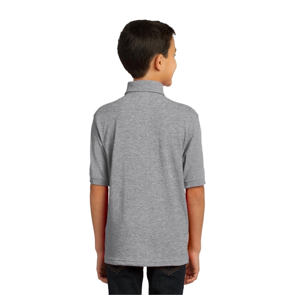 Port & Co Youth Core Blend Jersey Knit Polo.