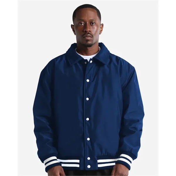 Shaka Wear Unisex Collared Varsity Jacket