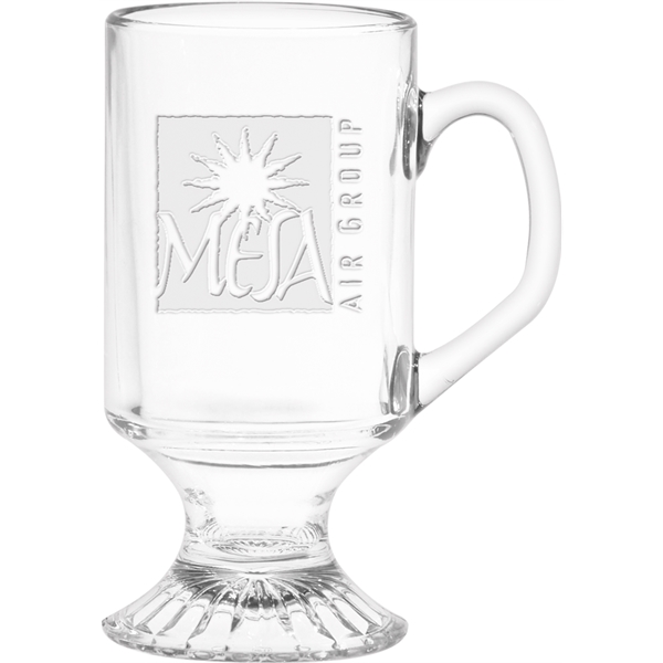 10 oz. Irish Glass Coffee Mug - Deep Etched