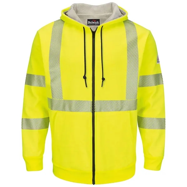 Bulwark Men's Tall Hi-Visibility Zip-Front Hooded Fleece ...