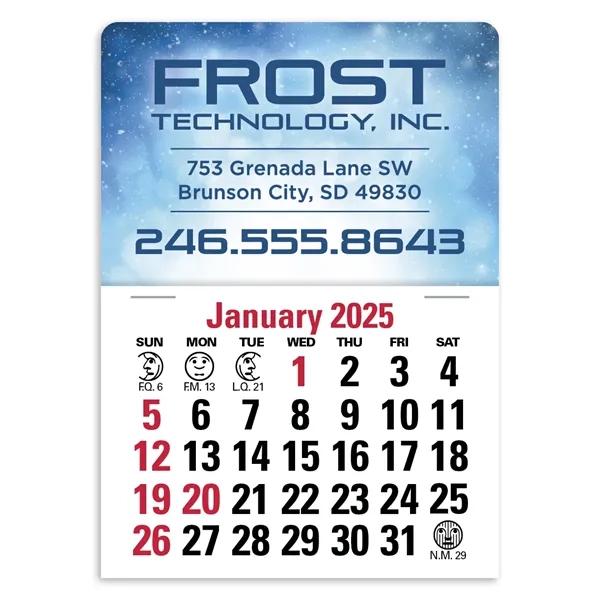 Triumph® Calendars Press-N-Stick Full-Color Header Standa...