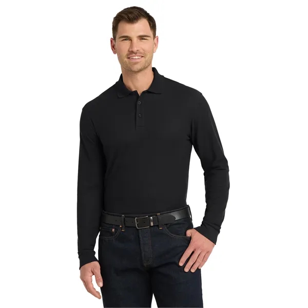 Port Authority Long Sleeve Core Classic Pique Polo.