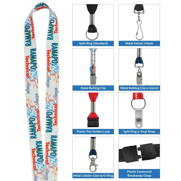 Good Value™ 3/4" RPET Fine-Print Lanyard