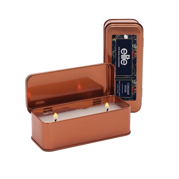 Custom 2.25 oz. Scented Copper Rectangular Candle