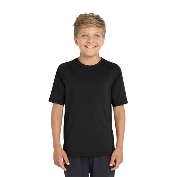 Sport-Tek Youth Rashguard Tee.