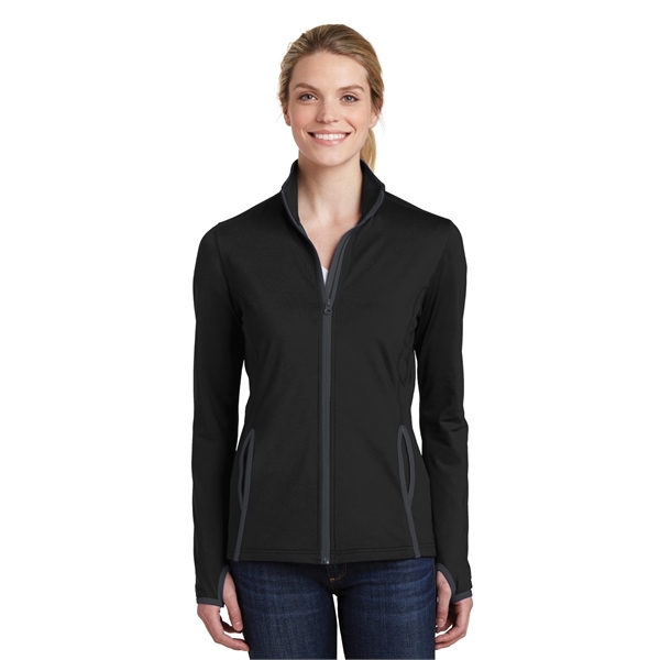 Sport-Tek Women's Sport-Wick Stretch Contrast Full-Zip Ja...