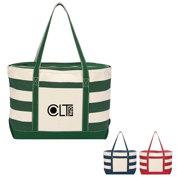Cotton Canvas Nautical Tote Bag