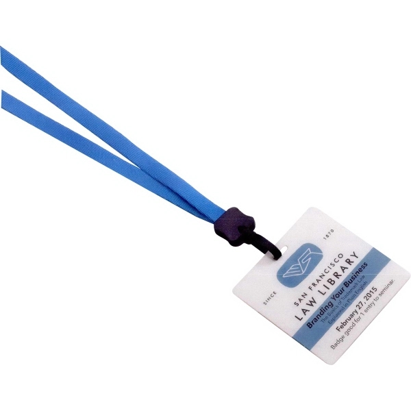 3 1/2"Wx3 1/2"H Plastic ID Badge