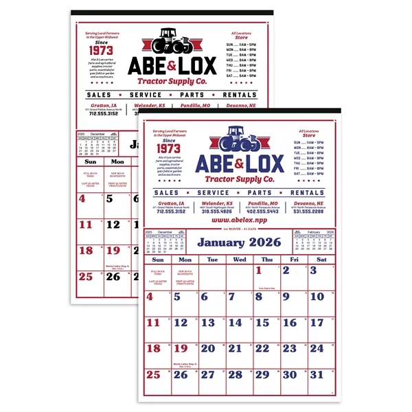 Commercial 12-Sheet Calendar