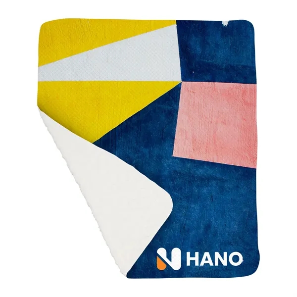 50" X 60" Argyle Knit Sherpa Blanket