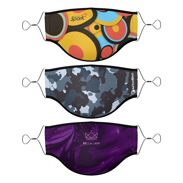 TITAN Import 3-Ply Dye-Sublimated Face Mask w/ Adjustable El