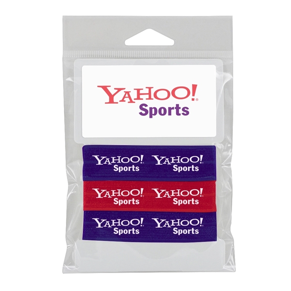 3-Piece Dye-Sublimated Fold-Over Elastic Hair Ties
