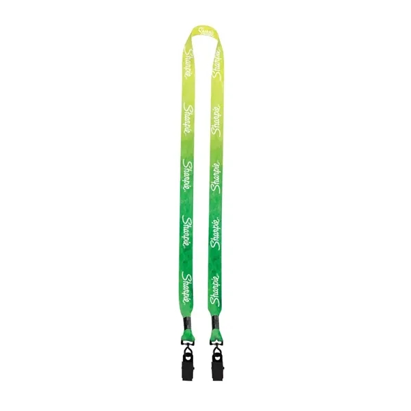 3/4" Dye Sublimated Double Bulldog Clip Lanyard