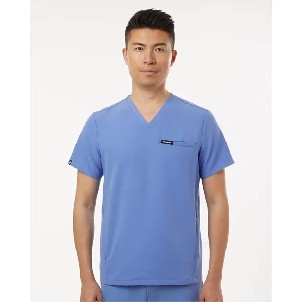Jaanuu Men's Platt 3-Pocket Scrub V-Neck Top