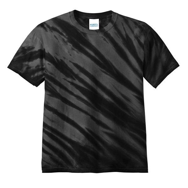 Port & Co Tiger Stripe Tie-Dye Tee.