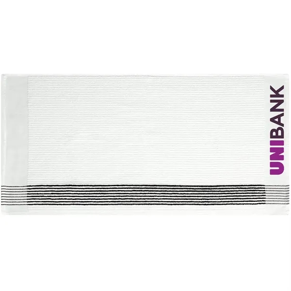 Caddy Golf Towel White with Black Stripes
