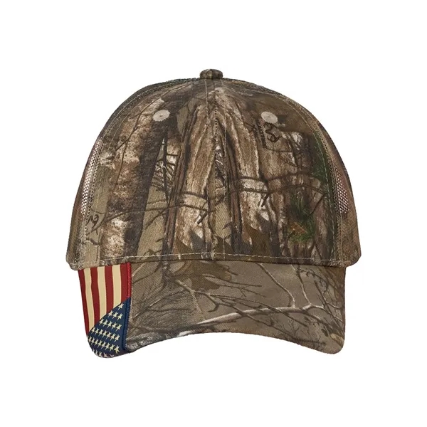 Kati Camo Woven USA Flag Mesh Cap