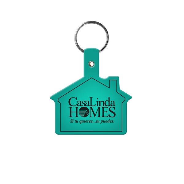 House Shape Key Tag with Keychain