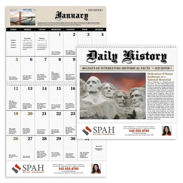 Good Value™ Daily History Spiral Calendar