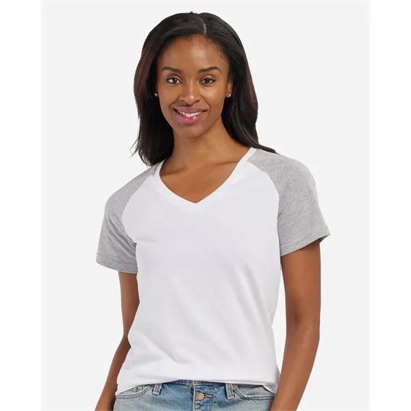 Boxercraft Women's Colorblocked V-Neck T-Shirt