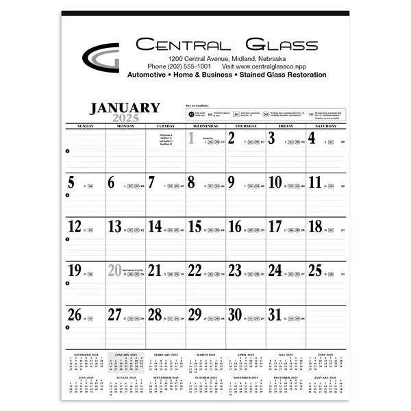 Products Large Contractor Calendar