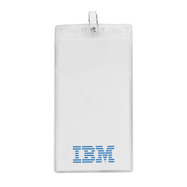 4" x 8" Printed Oversized Vertical Vinyl Pouch with Clip
