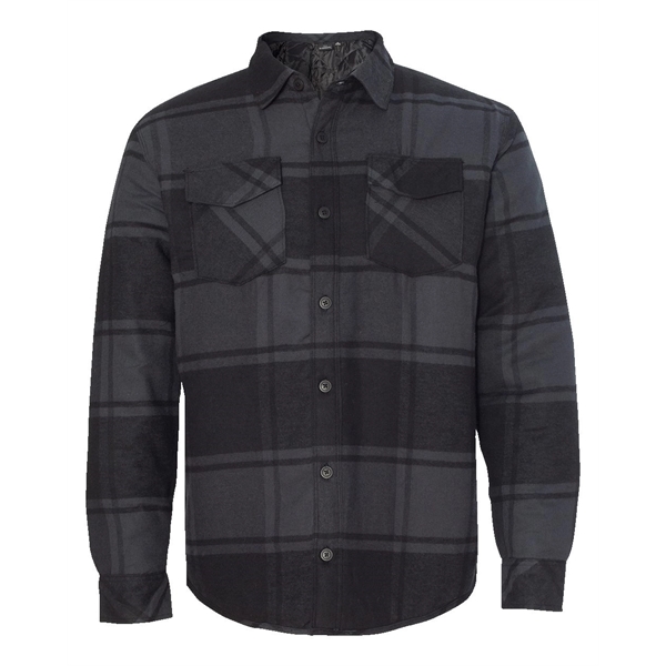 Burnside Men's Quilted Flannel Shirt Jacket