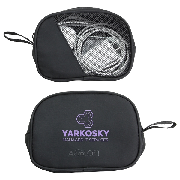 AeroLOFT® Jet Black Tech Organizer Mesh Pouch